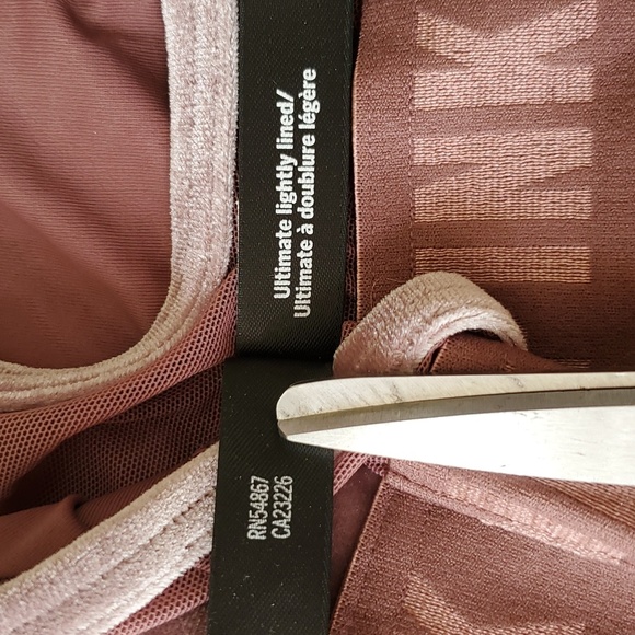 Victoria Secret PINK Sport Size S Mauve Velour Racer Back Bralette - Picture 4 of 6